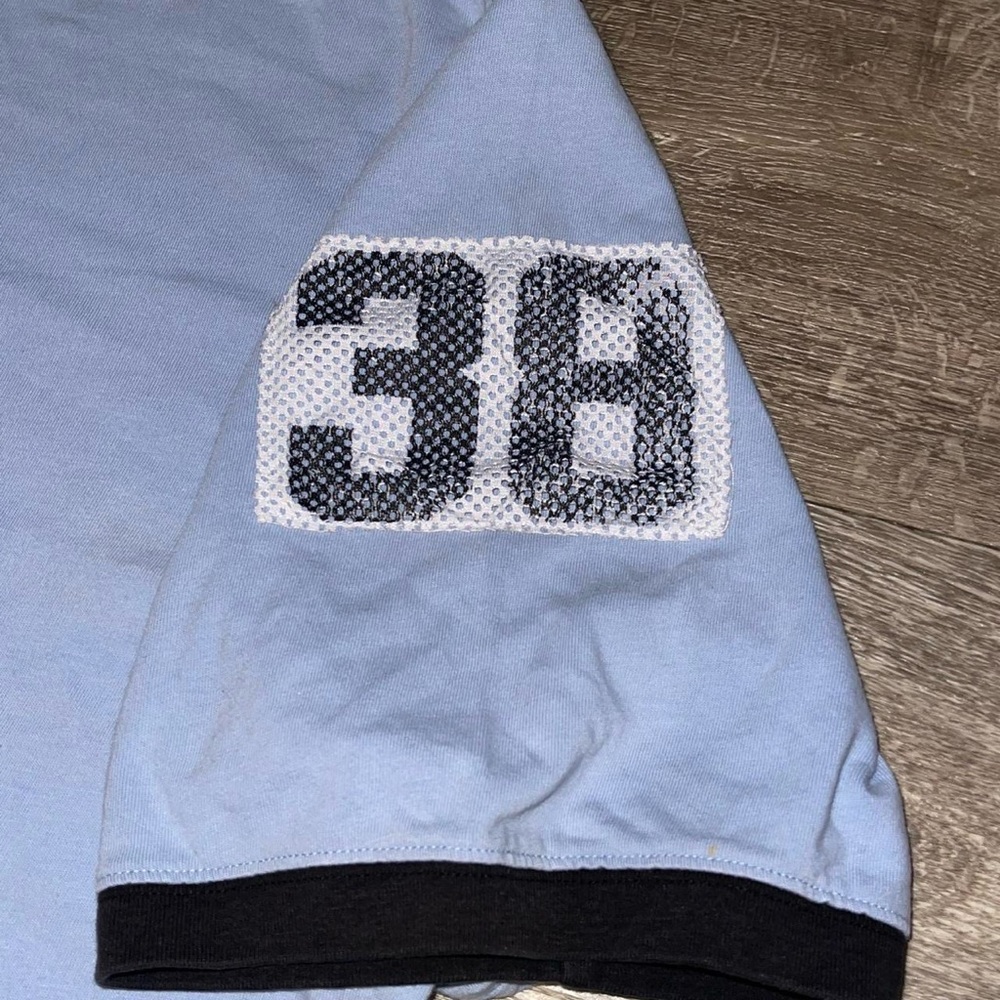 Light Blue Logo Ringer T-Shirt - Picture 3 of 8
